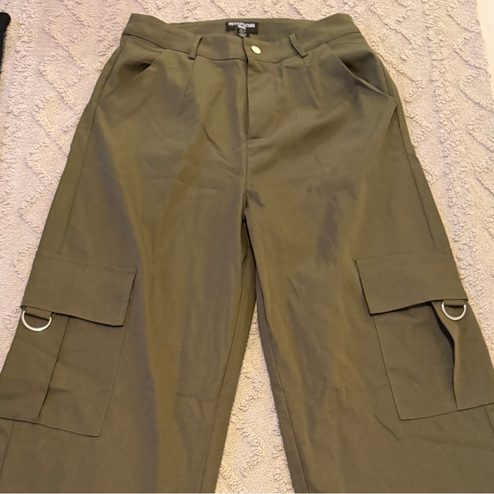 PrettyLittleThing Khaki Cargo Trousers